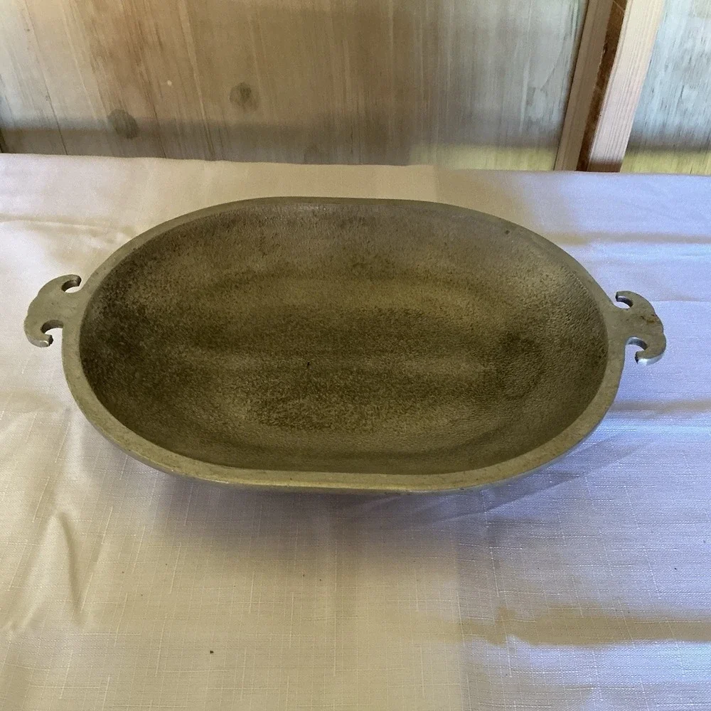 Guardian Service 3-Star Heavy Cast Aluminum Oval‎ Fish Steak Sizzler Tray 15